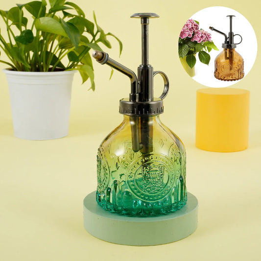 Vintage Pflanzensprühflasche aus Glas mit Kunststoffdüse für Topfpflanzen