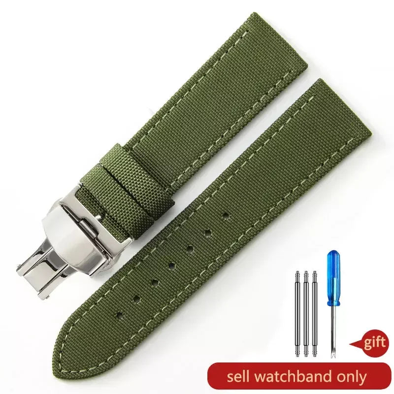 Robustes Nylon Uhrenarmband Army Style 18-24mm für viele Uhren