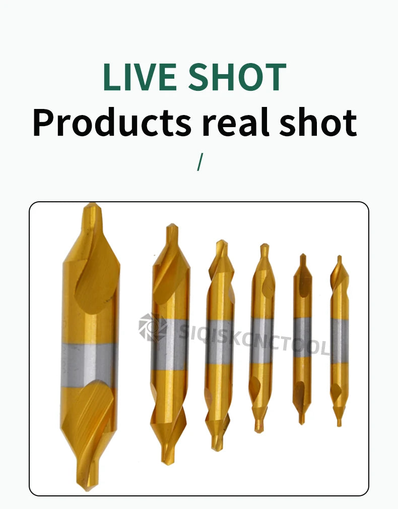 HSS Zentrierbohrer-Set 6-tlg. für präzise Metallbohrungen (1,0-5,0mm)