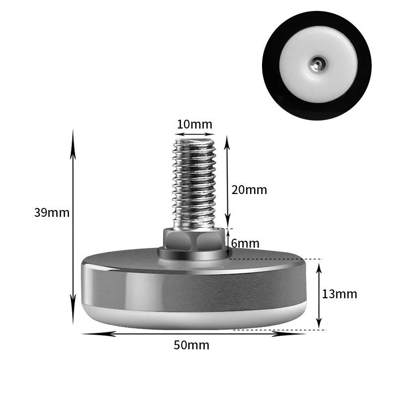 Edelstahl Möbelfüße verstellbar Nylon Nivellierfüße für Möbel stabil