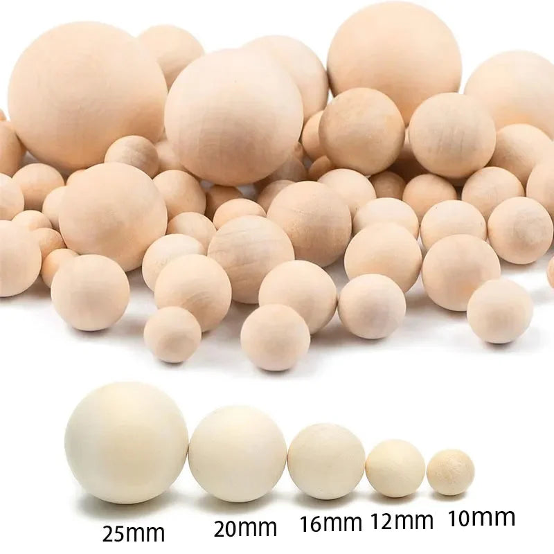 Natürliche Holzperlen ohne Loch für kreative Bastelarbeiten