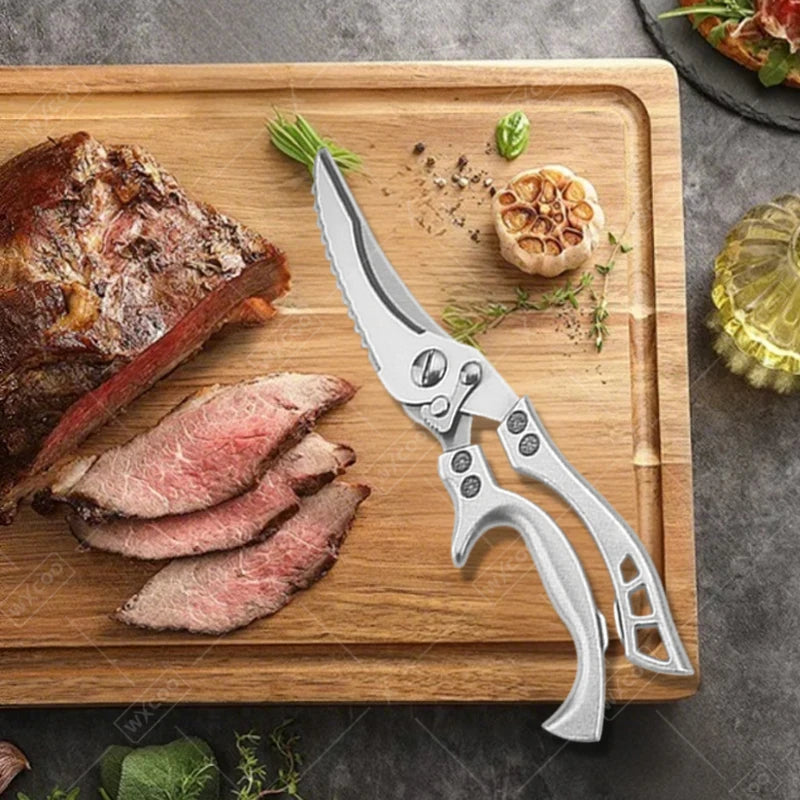 Edelstahl Küchenmesser Schere Set – Klappbar, Sicher, für Obst, Fleisch, Fisch