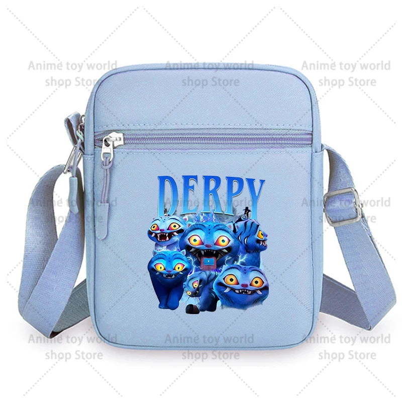 Kompakte Umhängetasche aus Nylon mit trendigem Anime Motiv für Mädchen