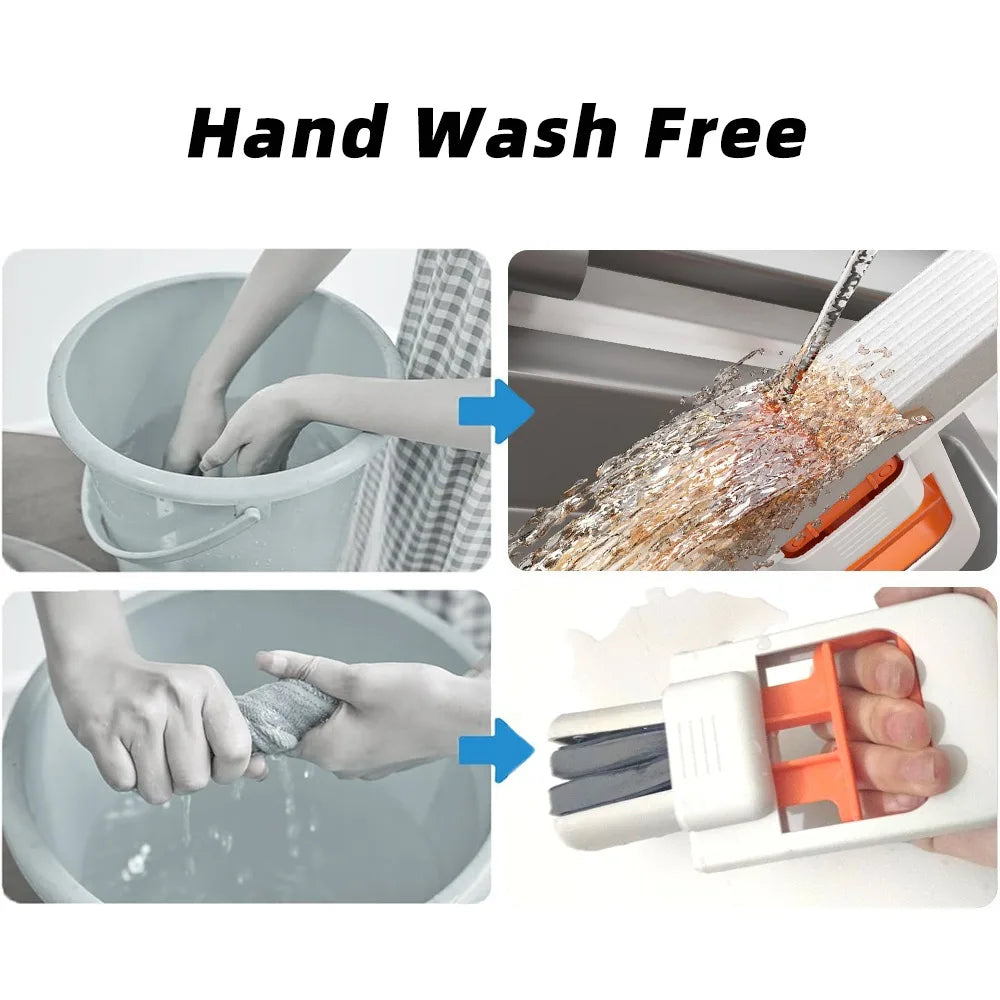 Mini Klappmopp für Schreibtisch, Glas, Auto – Handlicher Schwammreiniger