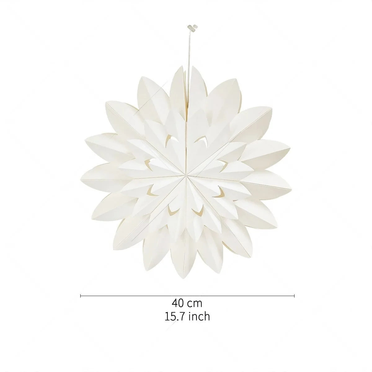 Schneeflocken Papierlampenschirm 40 cm für festliche Dekoration