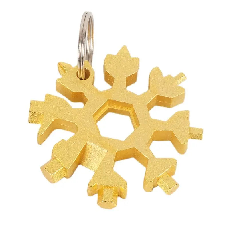 18-in-1 EDC Schneeflocken-Multifunktionsschlüssel aus robustem Stahl kompakt - vielseitig