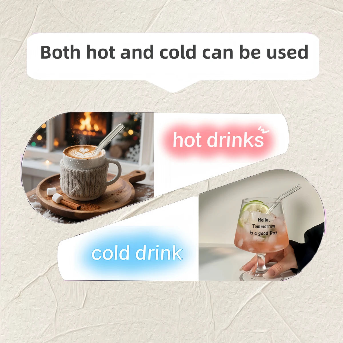 15 cm kurze wiederverwendbare Glasstrohhalme mit Reinigungsbürste