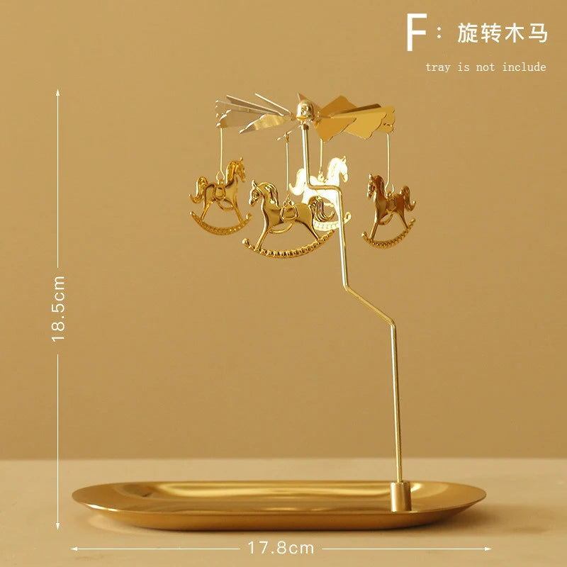 Rotierender Kerzenhalter mit kreativem Windmühlen-Design als Geschenk