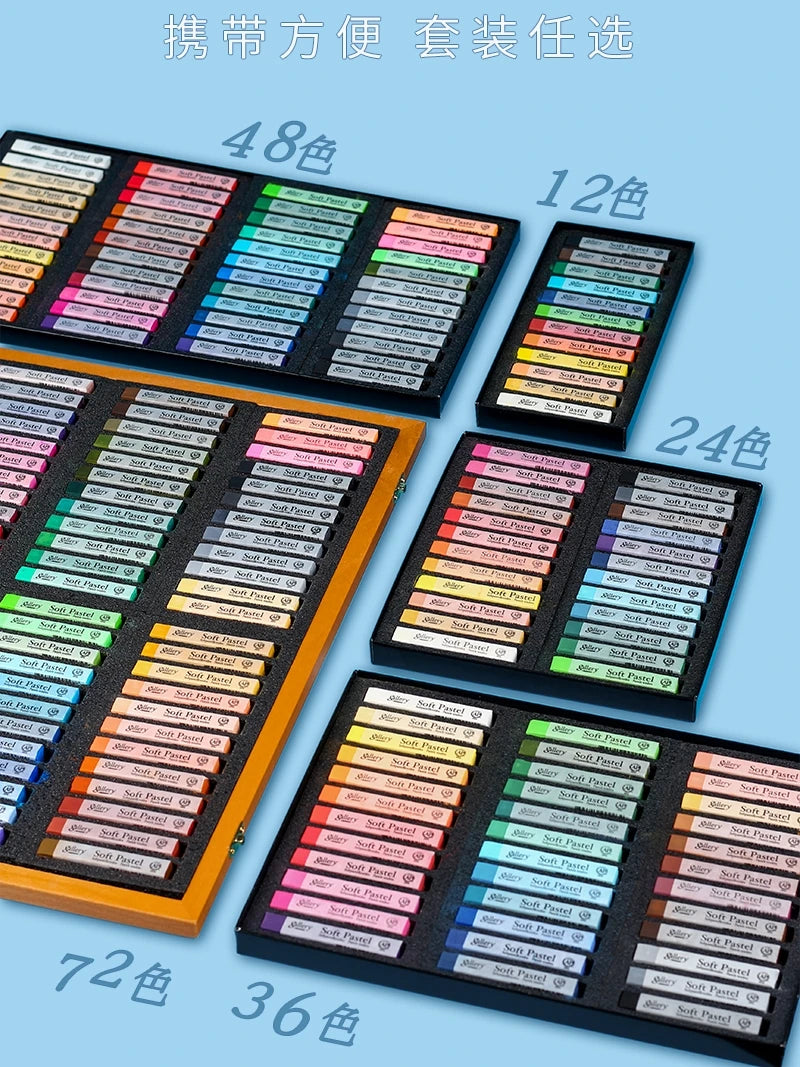Weiche Pastellquadrate 24 36 48 Farben Ölpastell Künstlerbedarf Set