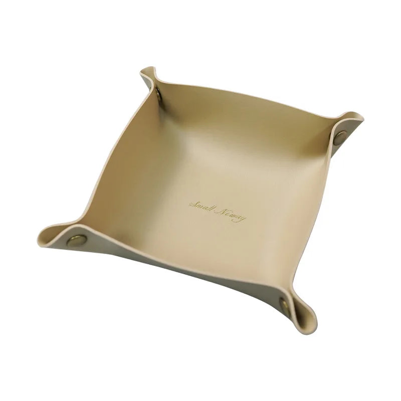 Leder Ablage Desktop-Organizer für Schlüssel Schmuck Kosmetik