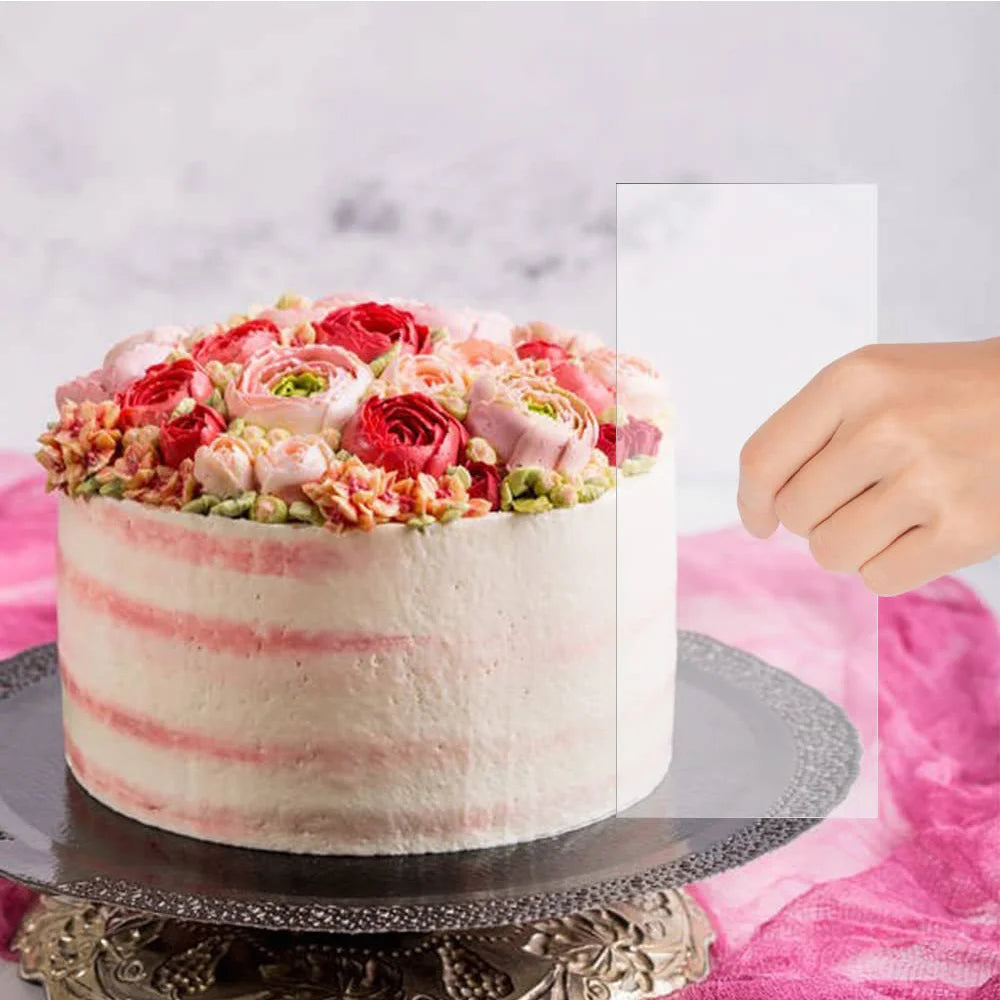 Acryl Kuchen Schaber Set für glatte Buttercreme und professionelle Kuchendeko