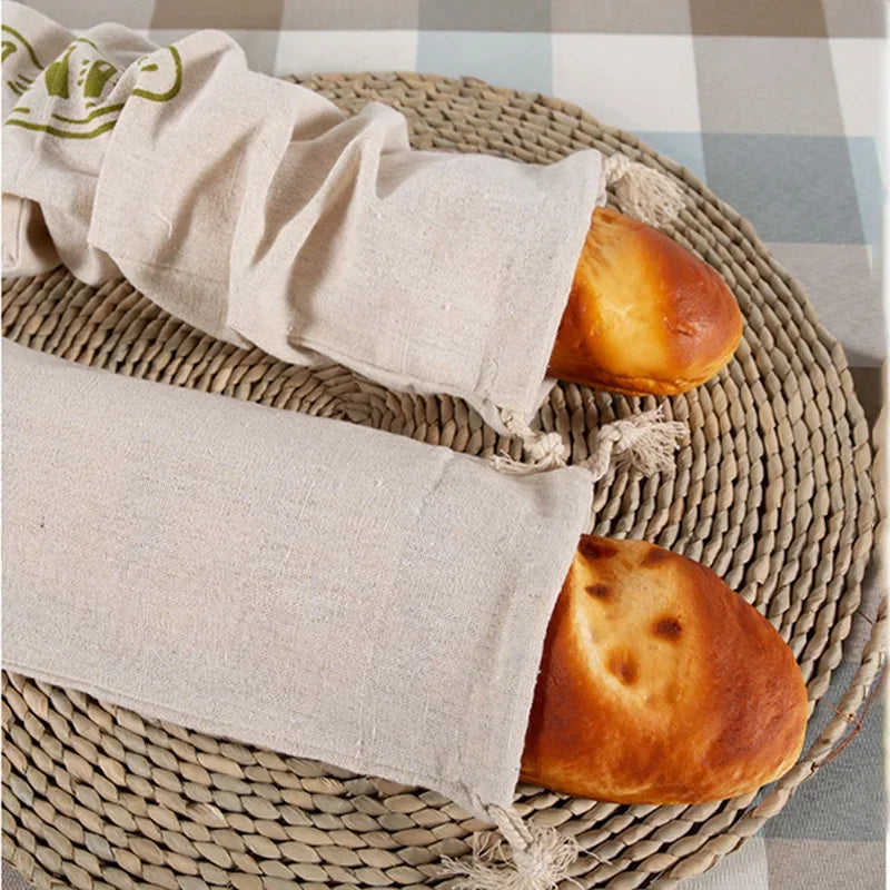 Leinen Brotbeutel Set zur Brot Aufbewahrung ungebleicht nachhalti