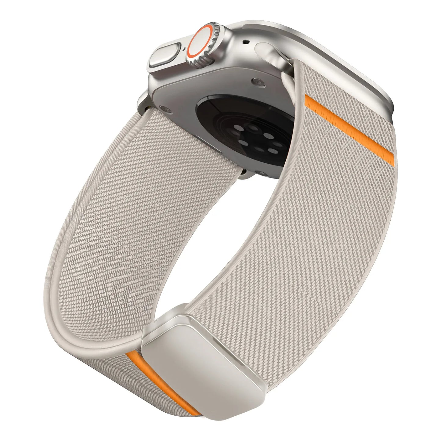 Magnetisches Nylonarmband kompatibel mit Apple Watch Größen 38 bis 49 mm