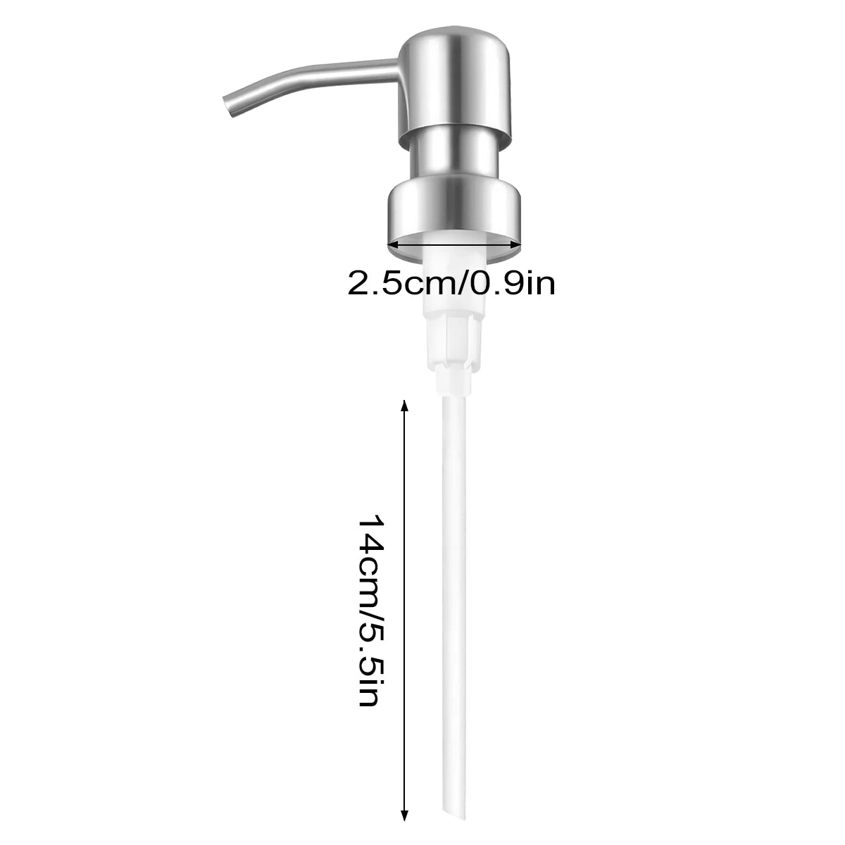 Edelstahl Pumpenkopf 2,5cm für Seifenspender Bad und Küche