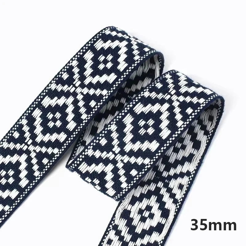 Polyester Baumwoll Jacquard Gurtband 30/38mm für DIY Nähen Zubehör