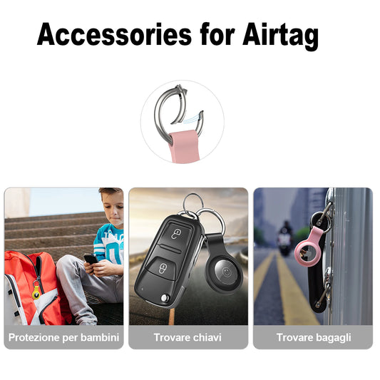 Schutzhülle für Airtags Silikon Schlüsselanhänger Anti-Verlust Hund