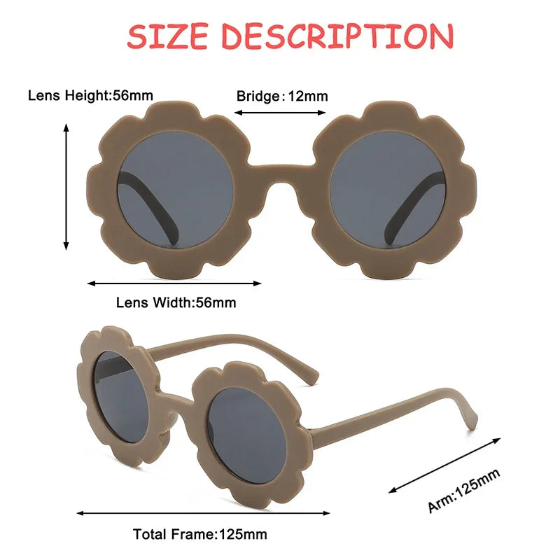 "Sonniger Schutz: Runde Sonnenblume Kinder Sonnenbrille mit UV400 für Kleinkinder"