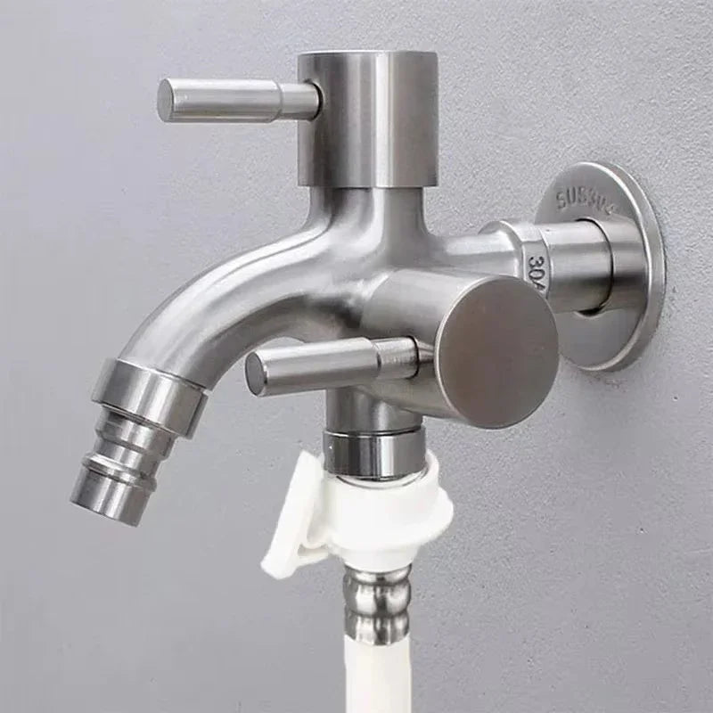 Doppelauslass-Wasserhahn 1/2\ – tropffrei, robust - ideal für Waschmaschine