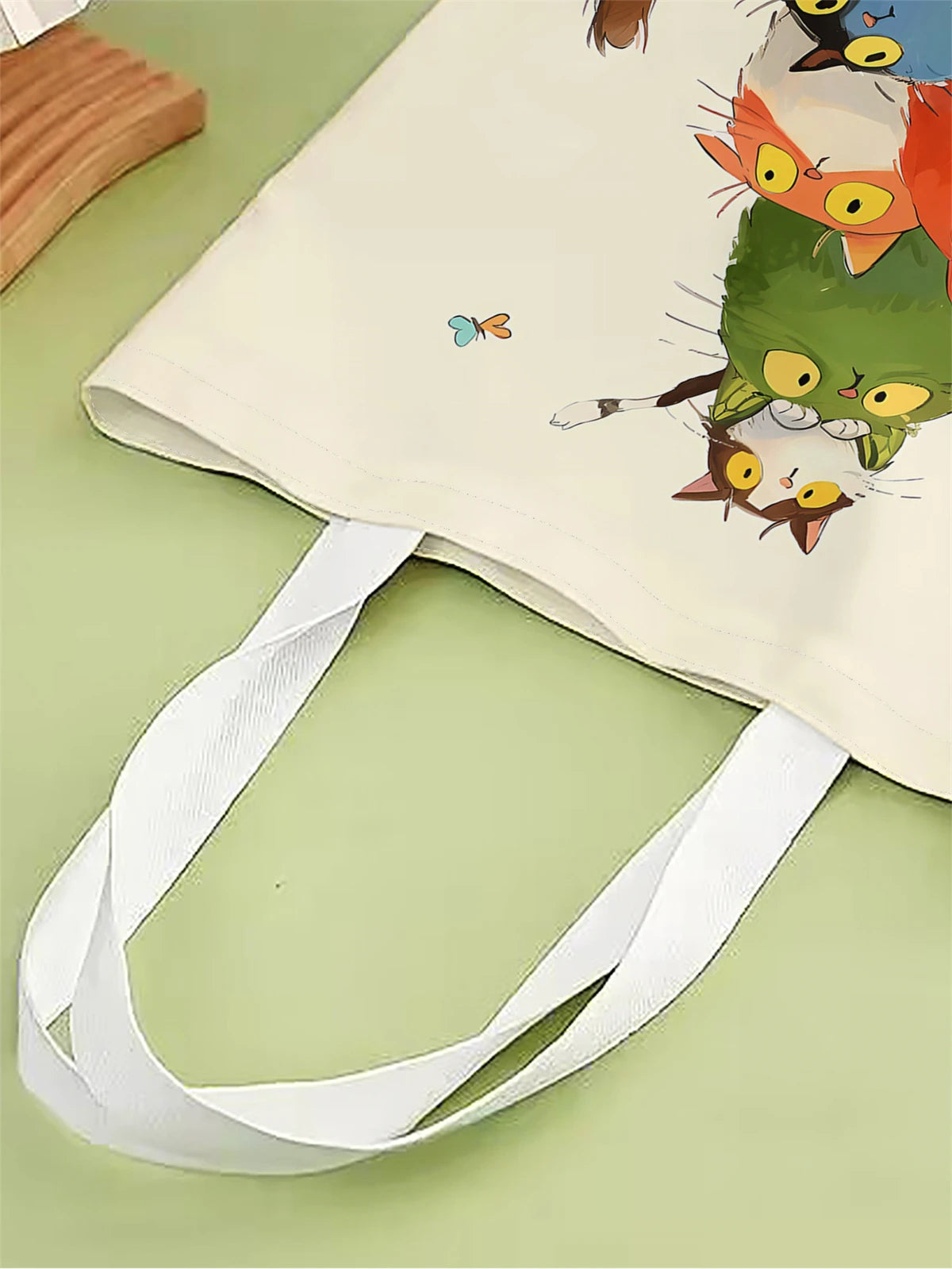 Modische wiederverwendbare Einkaufstasche mit Katzenmotiv