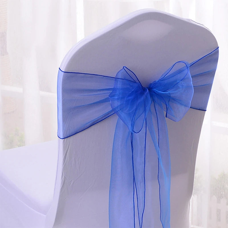 Elegante Organza Stuhlschärpen für Hochzeitsdekoration