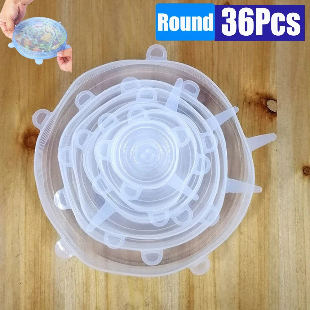 Lebensmittel Silikon Abdeckungen Set Wiederverwendbar Aufbewahrung