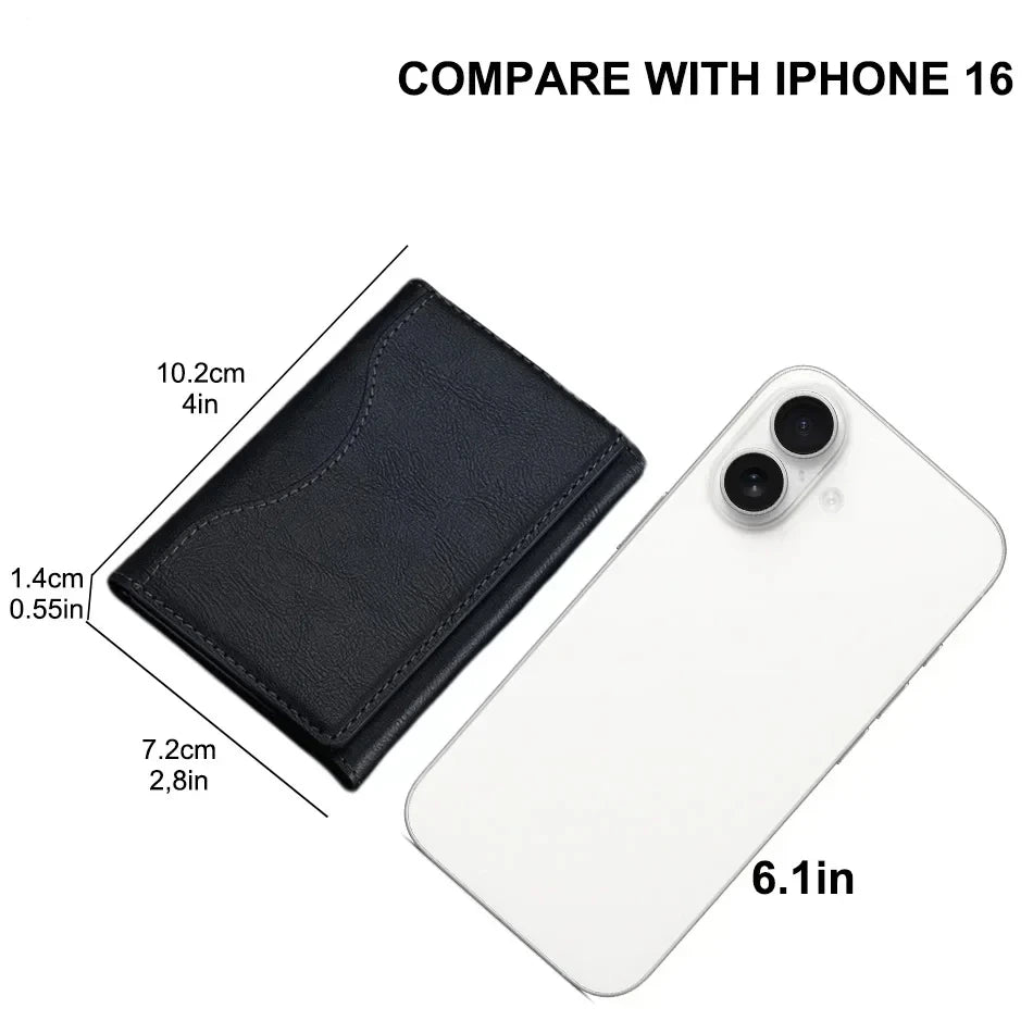 Schlankes Magsafe Kreditkartenetui aus dünnem Leder für Herren