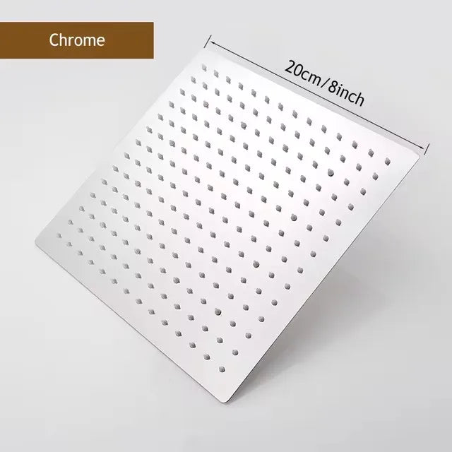 8 10 12 Zoll Edelstahl Hochdruck Regenduschkopf Quadratisches Design