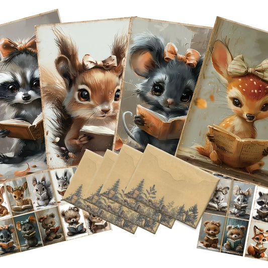 50-teiliges Karten und Umschlag Set für DIY Bastelprojekte