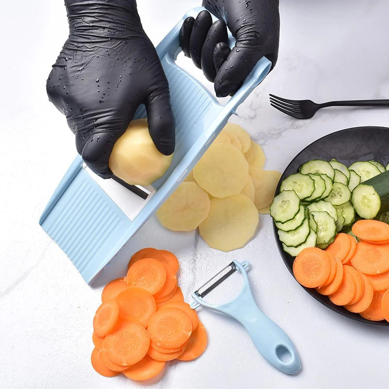 5in1 Gemüseschneider mit austauschbaren Edelstahlklingen für Küche