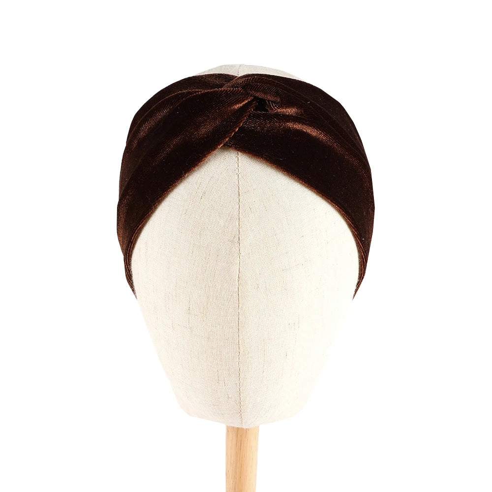 Elegantes breites Samt Stirnband für Damen im Herbst und Winter