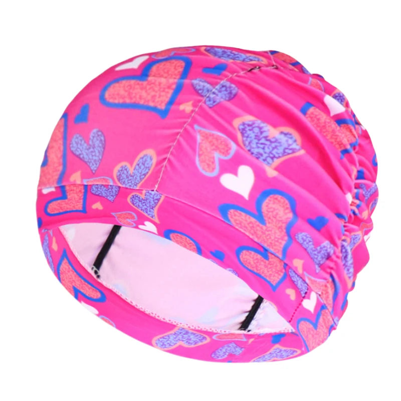 Elastische Bademütze für langes Haar – Unisex Nylon Turban-Stil Schutz