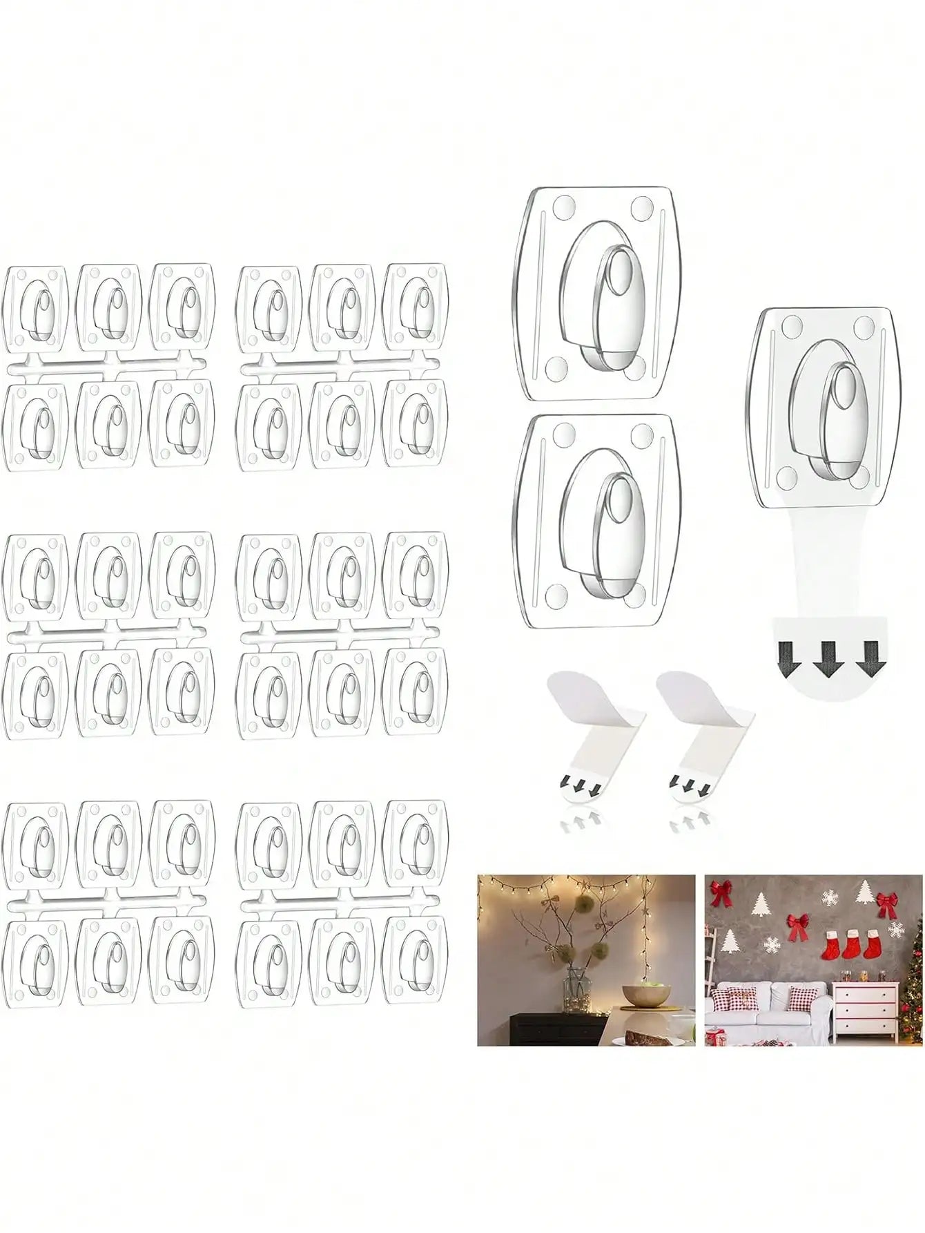 20 Stück selbstklebende Mini Wandhaken für Dekorationen