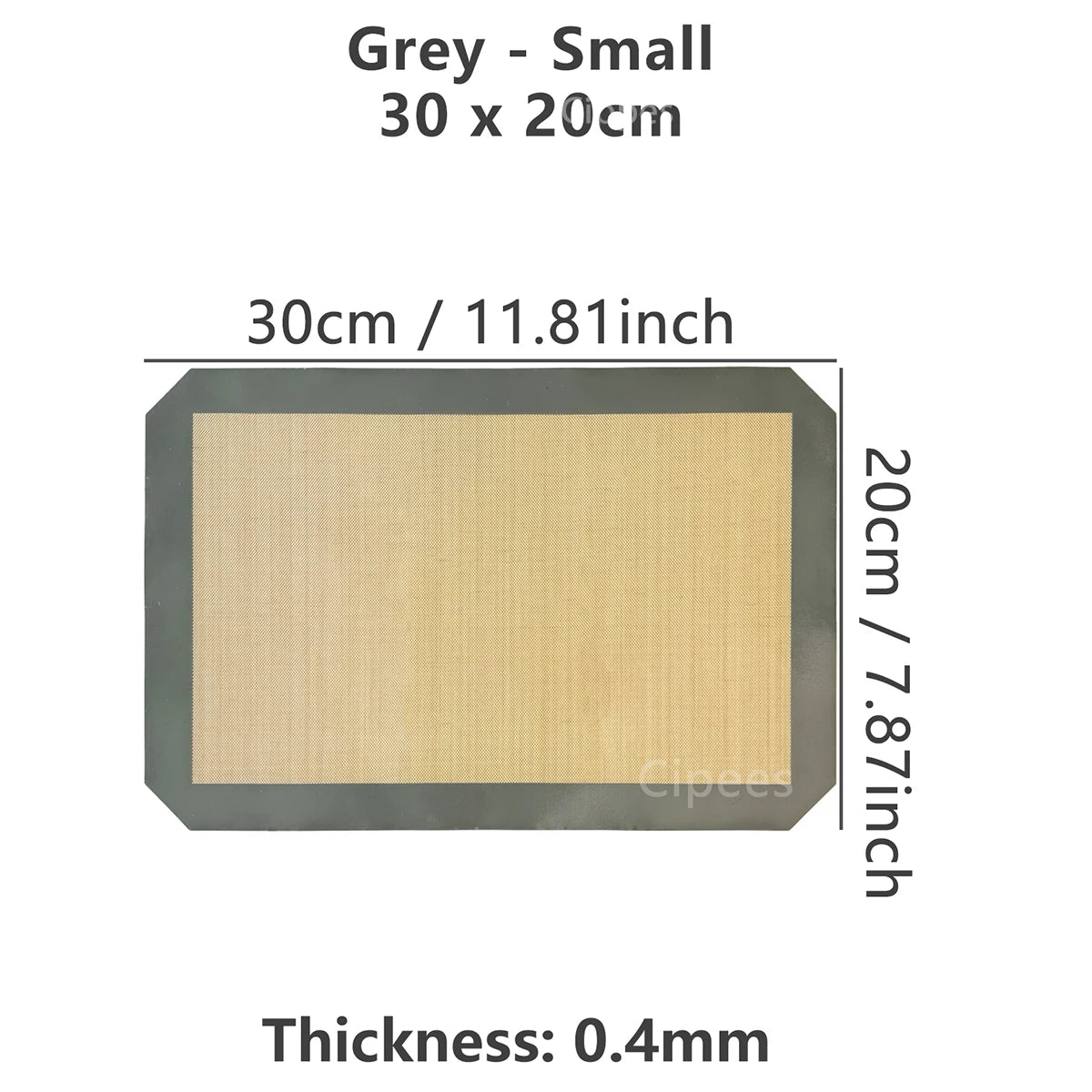 Wiederverwendbare dünne Silikon Backmatte 04 mm antihaftbeschichtet