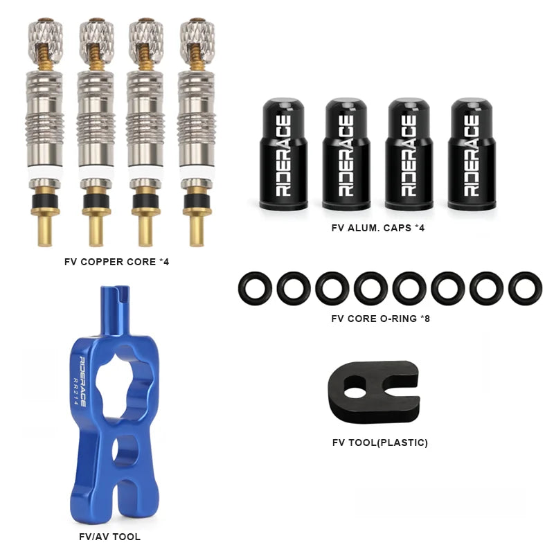 Präzises Presta Tubeless Ventil Core Kit – langlebig, abnehmbar - dicht