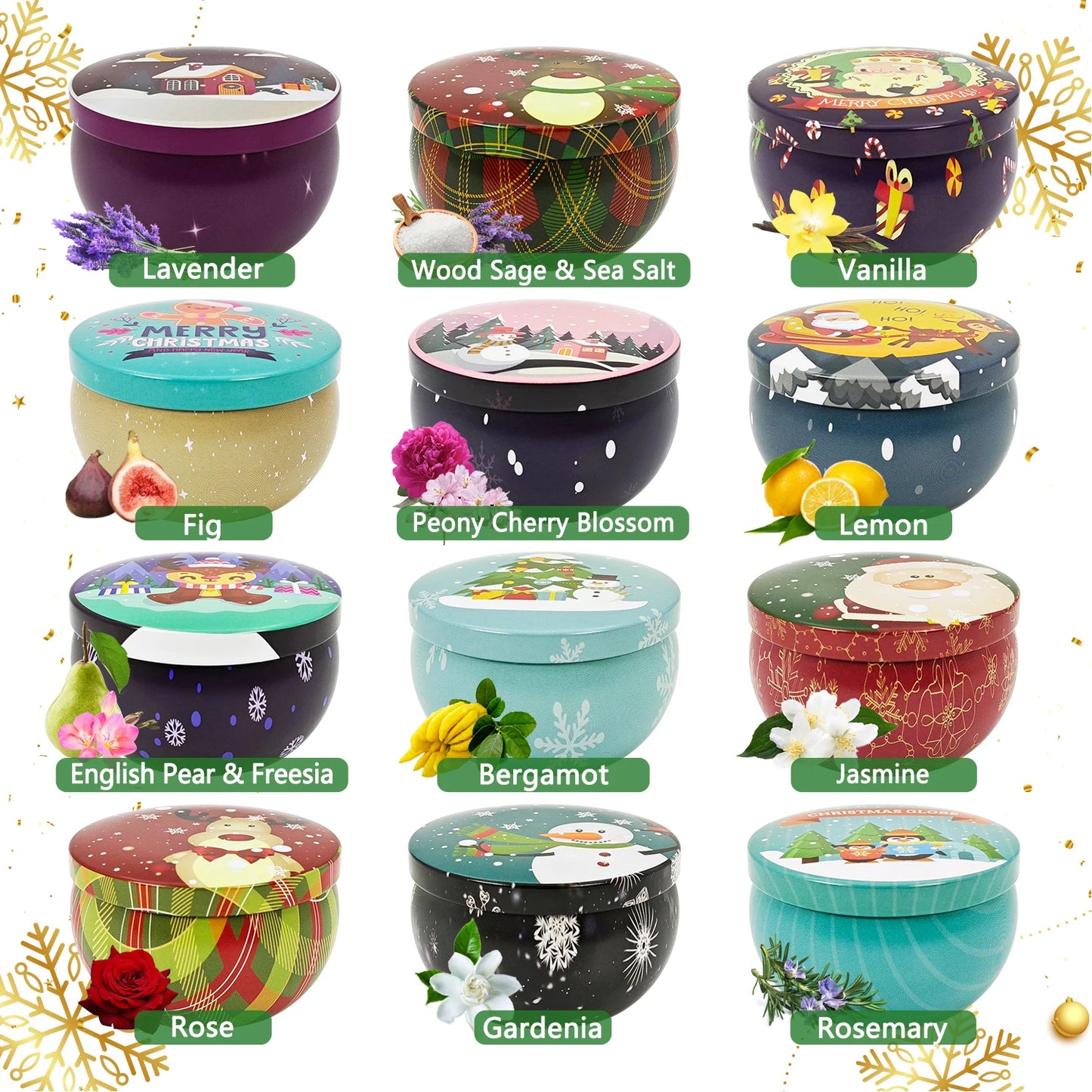 6/12 Packungen Duftkerzen für festliche Anlässe-Yabubest - Home & More