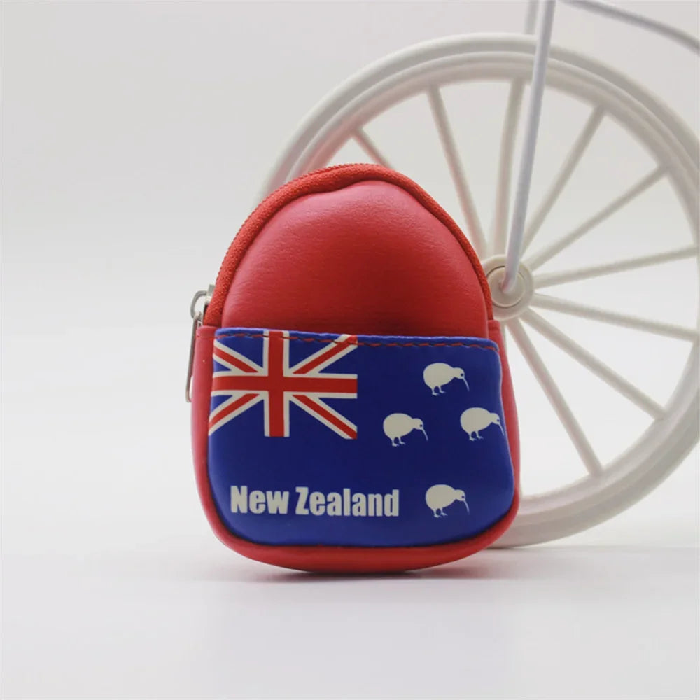 Mini Rucksack Schlüsselanhänger mit Geldbörse und Reißverschluss unisex