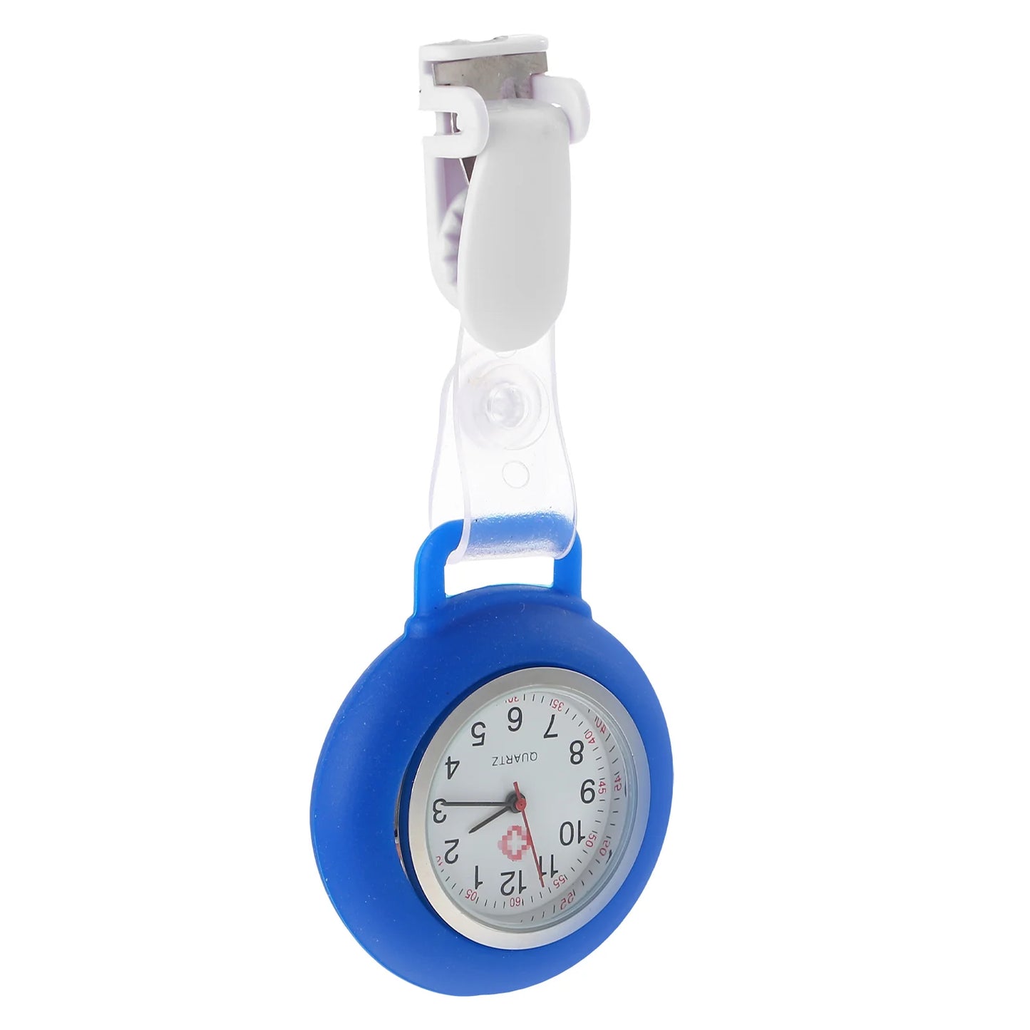 Leicht - robust: 2er-Set Silikon Brust Clip Uhren mit digitalem Touchscreen