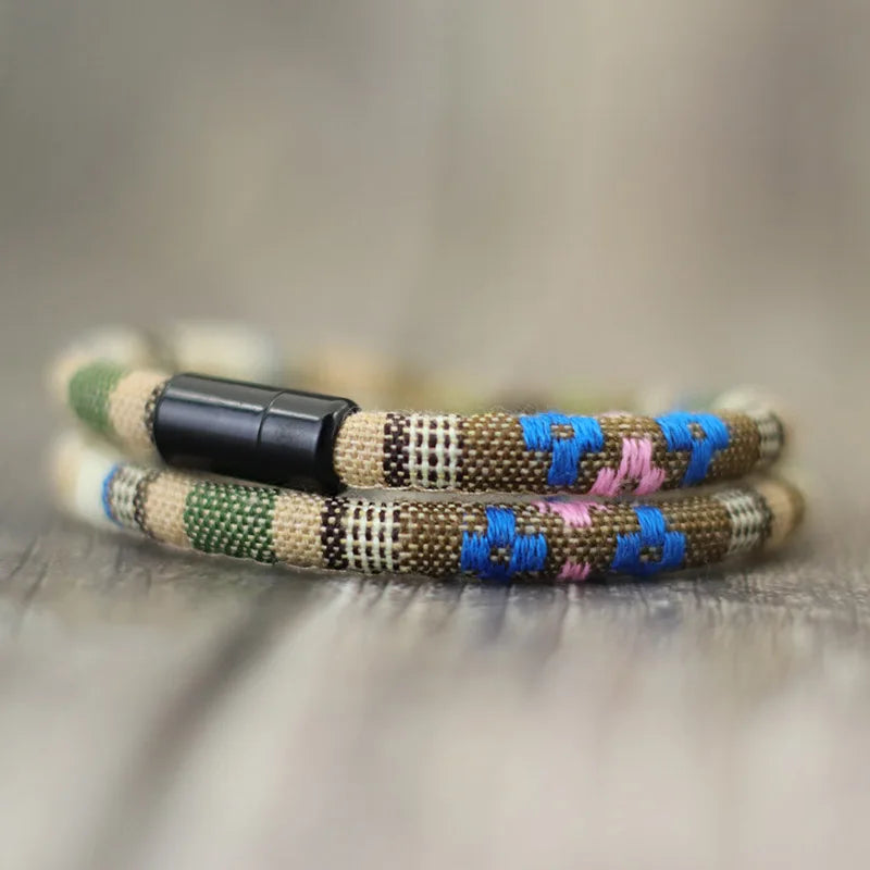 Herren Armband magnetisch im Bohème Stil Seilkette Zinklegierung