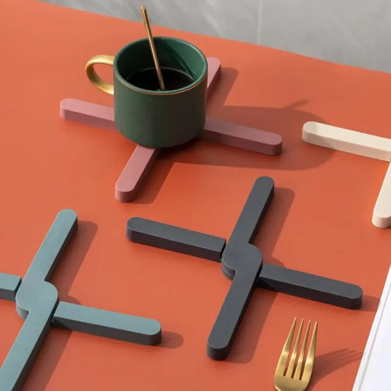 Faltbares, hitzebeständiges Silikon-Tischset, rutschfest für Esst