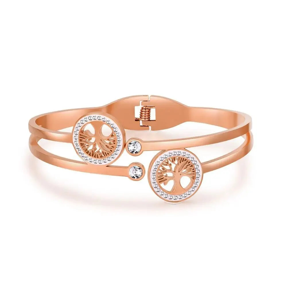 Baum des Lebens Armband aus Edelstahl für stilvolles Glück