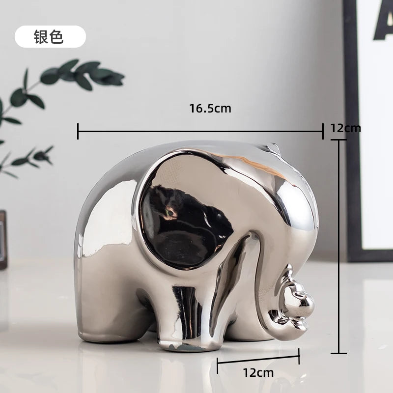 Dekorative Elefantenfigur aus Keramik für stilvolles Zuhause