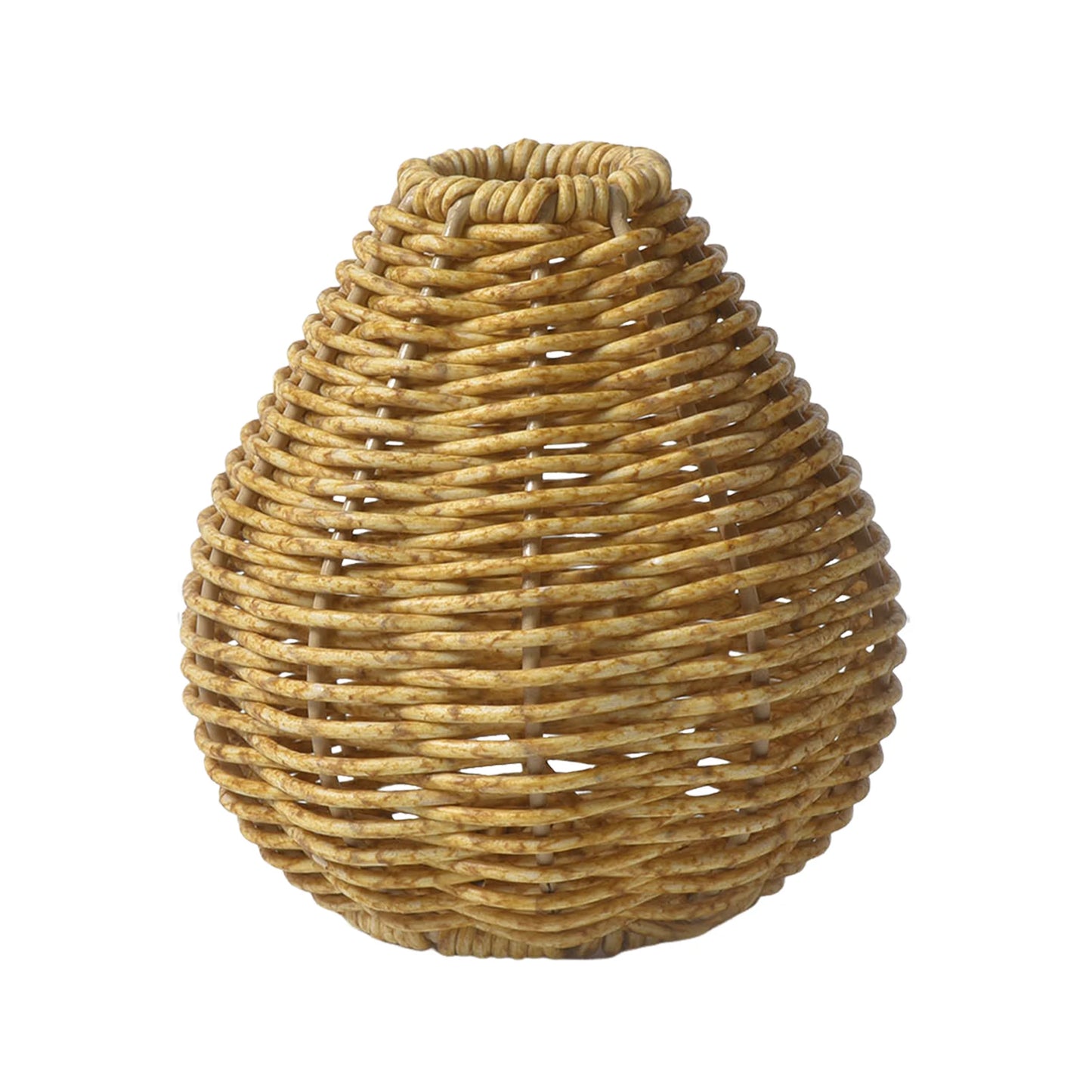 Handgewebte Kunststoff Vase Rattan Optik für kreative Blumenarrangements