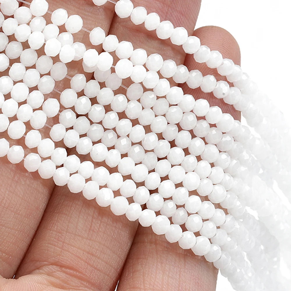 120 Kristall Glas Rondelle Perlen - Facettierte Spacer Perlen-Yabubest - Home & More