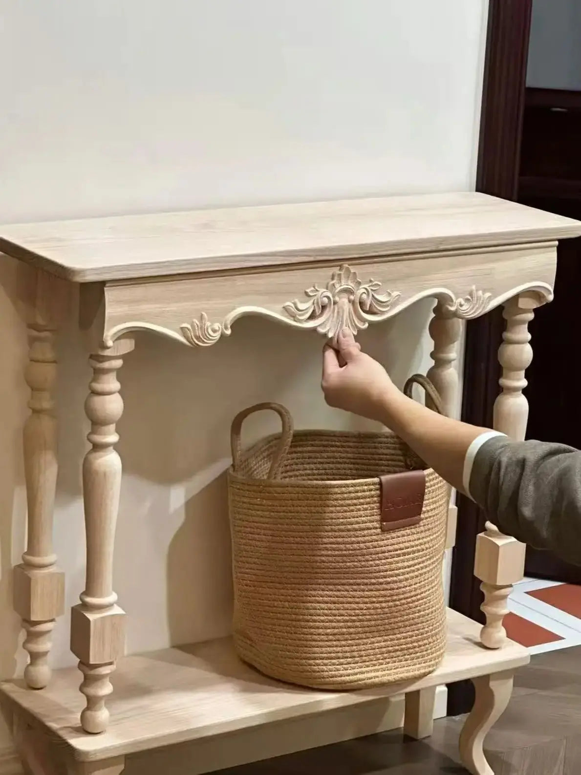 Exquisite geschnitzte Holzapplikation für Möbel & Sideboard-Dekoration