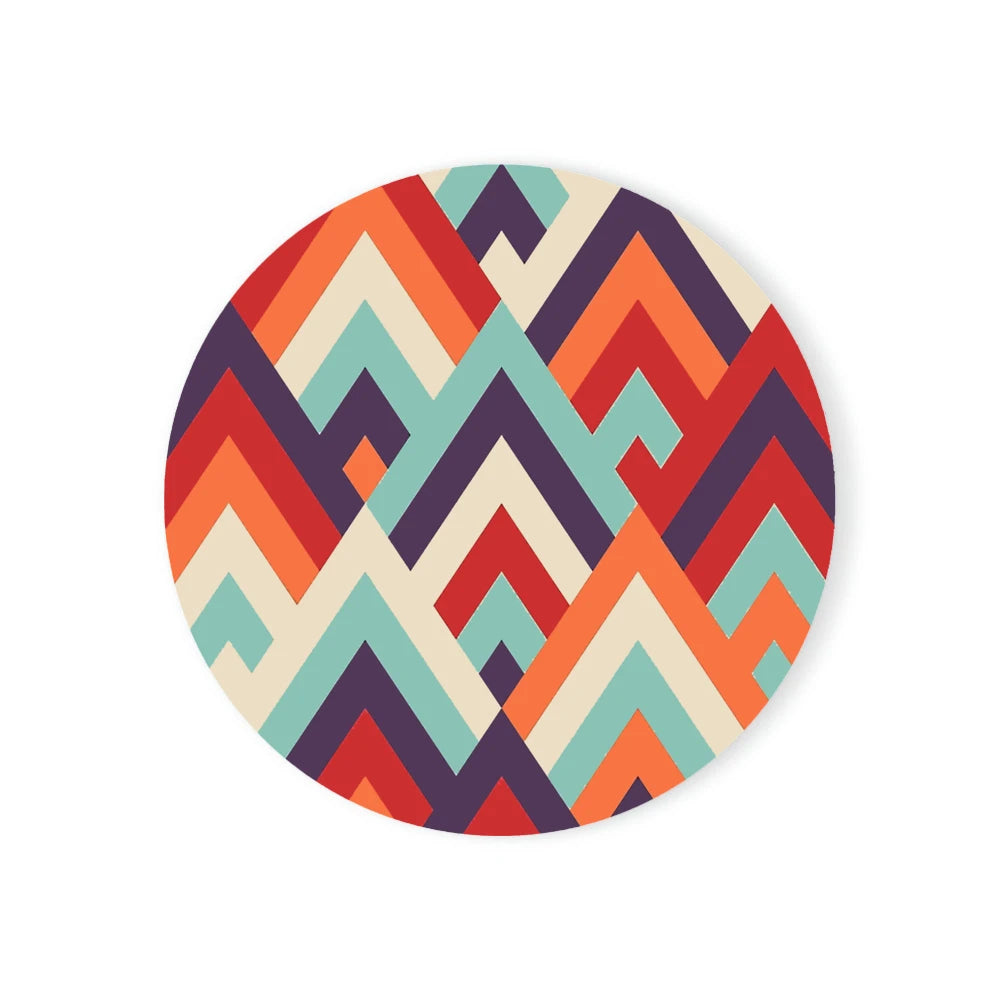 Runde Keramik Untersetzer Böhmischer Stil mit Kork Basis 6er Set