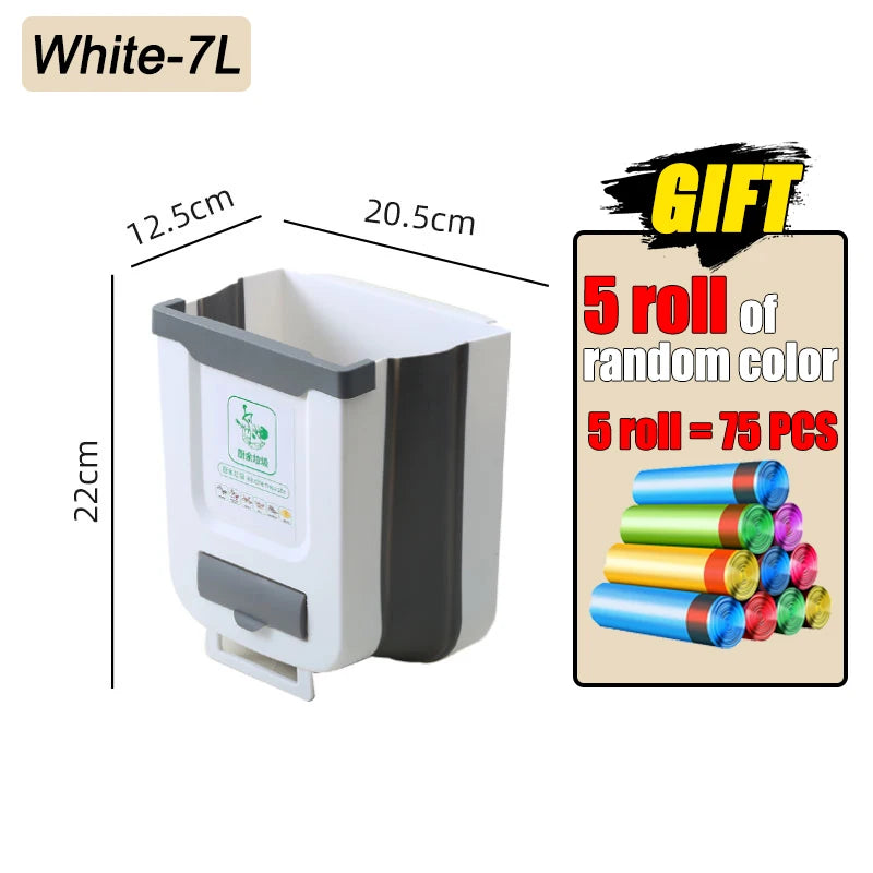 Faltbarer Wand-Mülleimer für Küche und Schrank zur platzsparenden Aufbewahrung