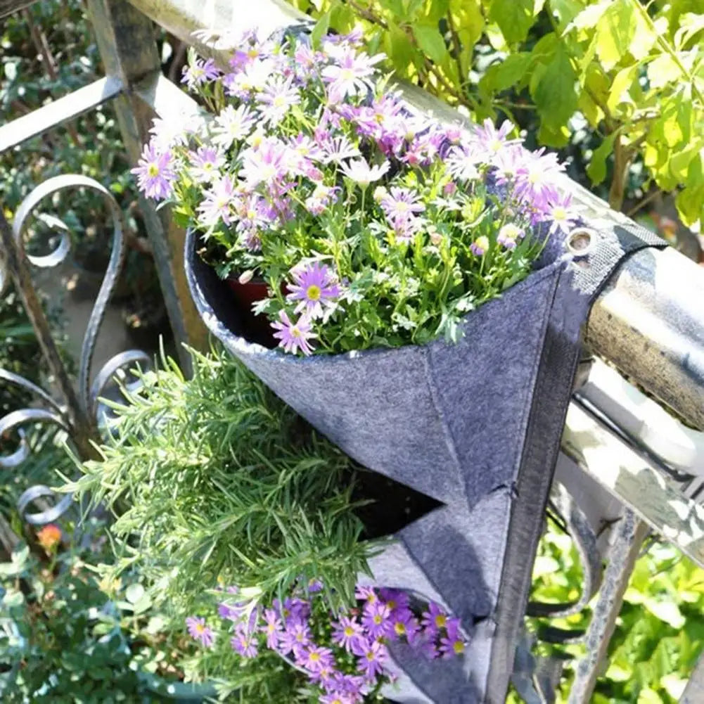 Vertikale Pflanztasche Filz Wandbehang Blume Gemuese Garten