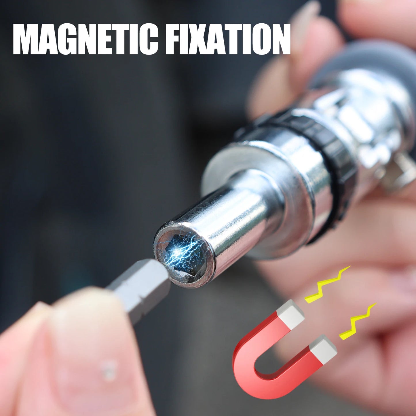 11-in-1 Ratschenschraubendreher Set mit magnetischen Bits und Teleskopgriff