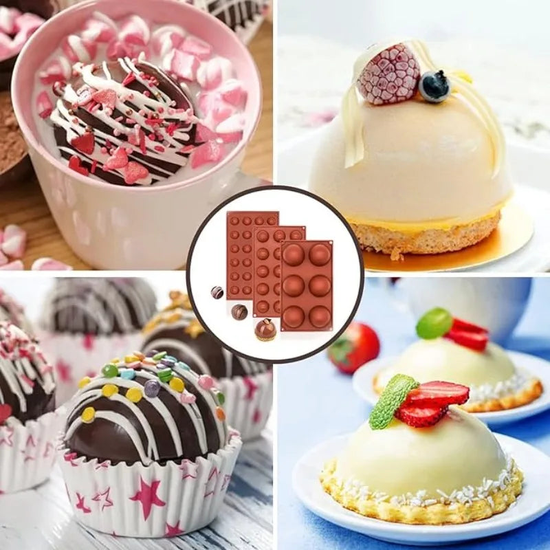 Halb Runde Silikonform für Mousse Desserts und Kuchen Dekoration