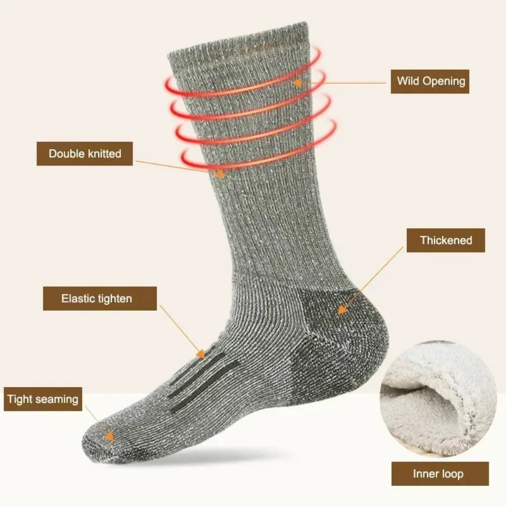 Verdickte Merinowolle Thermosocken für Herren im Winter